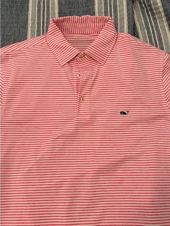 Vineyard Vines Other - Vineyard Vines Pink and White Striped Polo